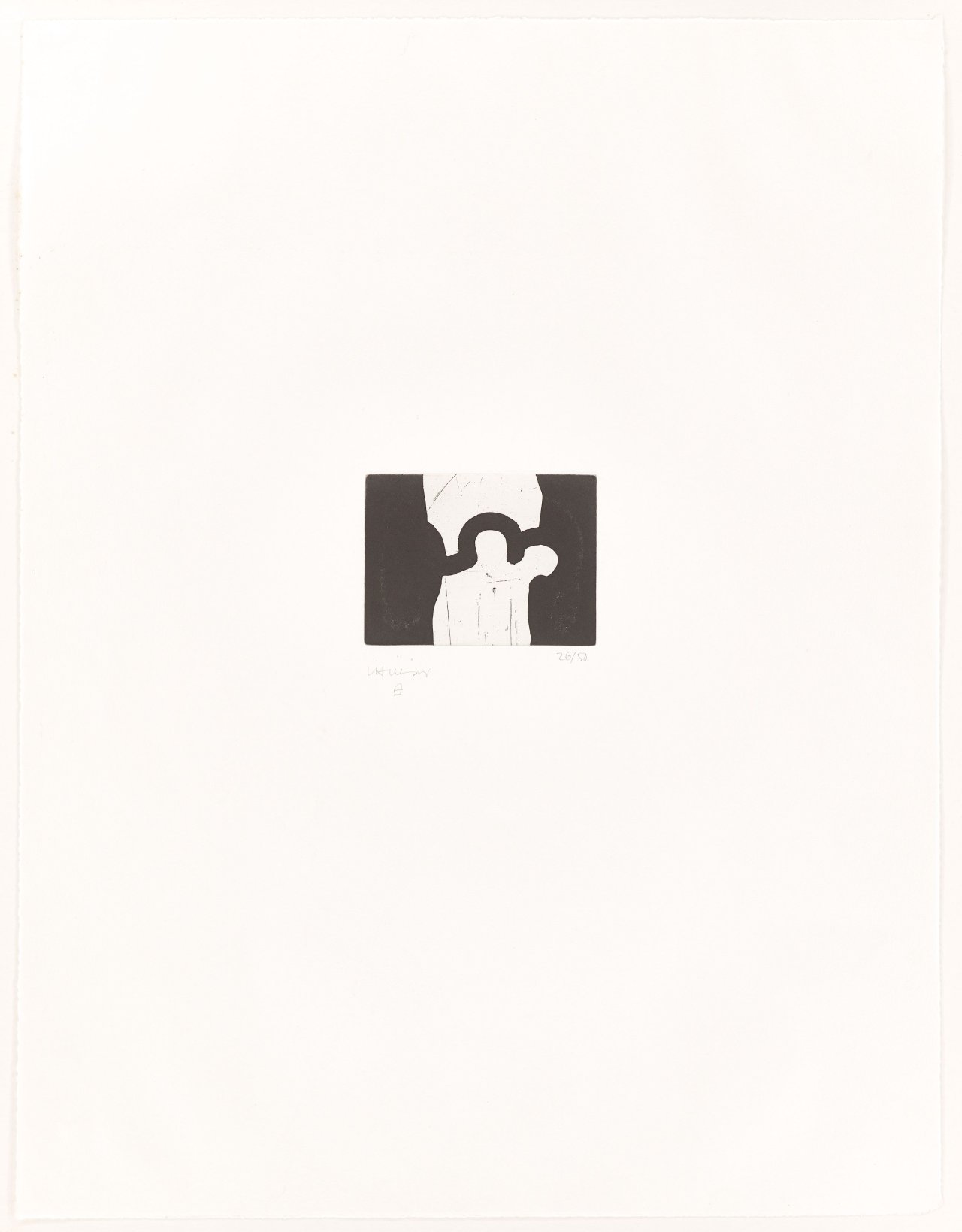 This picture shows the following artwork: Eduardo Chillida. ”Ikur”. 1988.