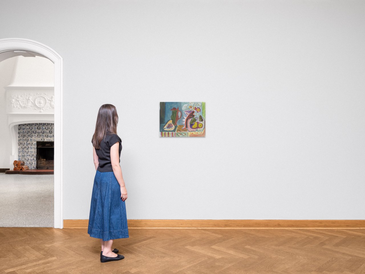 This picture shows the following artwork: Werner Gilles. Still life with flowers, jug and shell. 1948.
