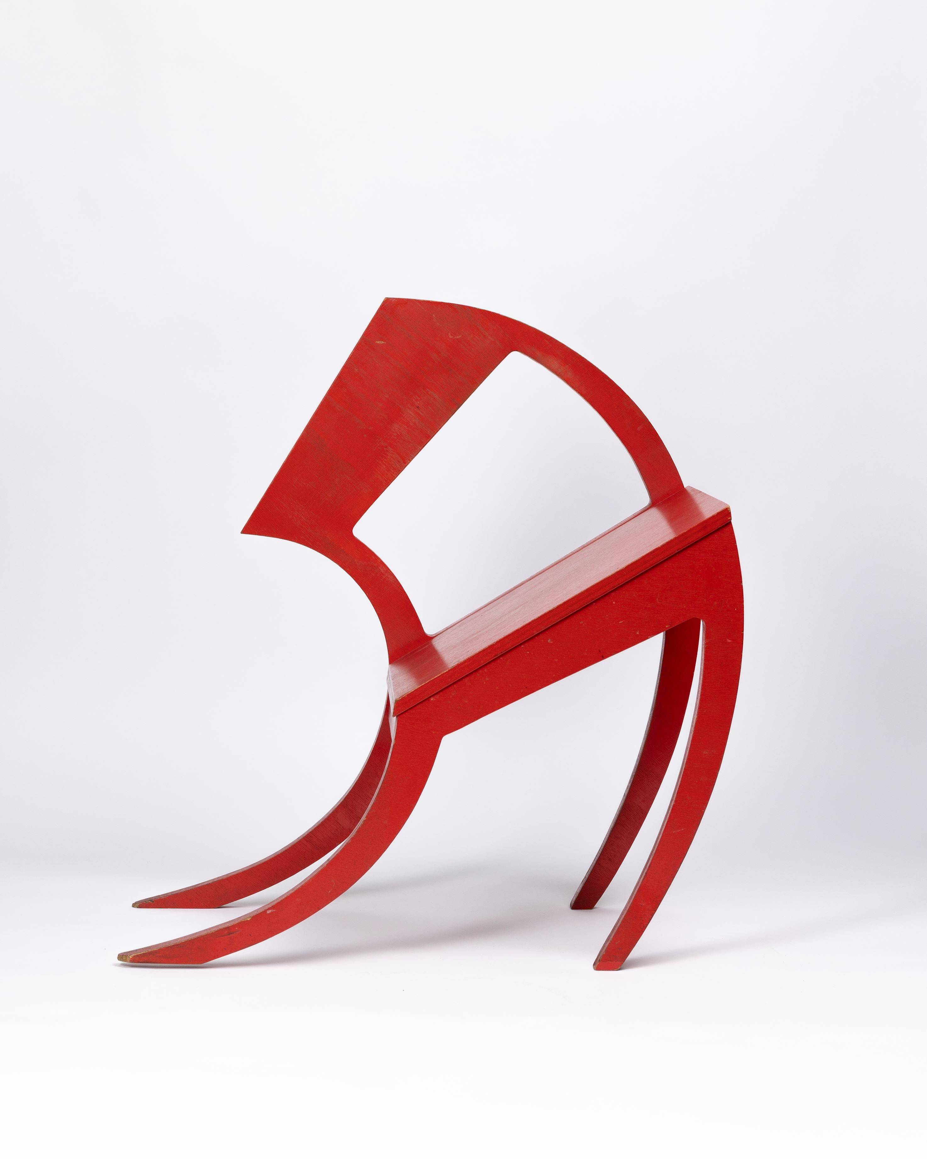 This picture shows the following artwork: Stefan Wewerka. ”Classroom chair”. 1971.