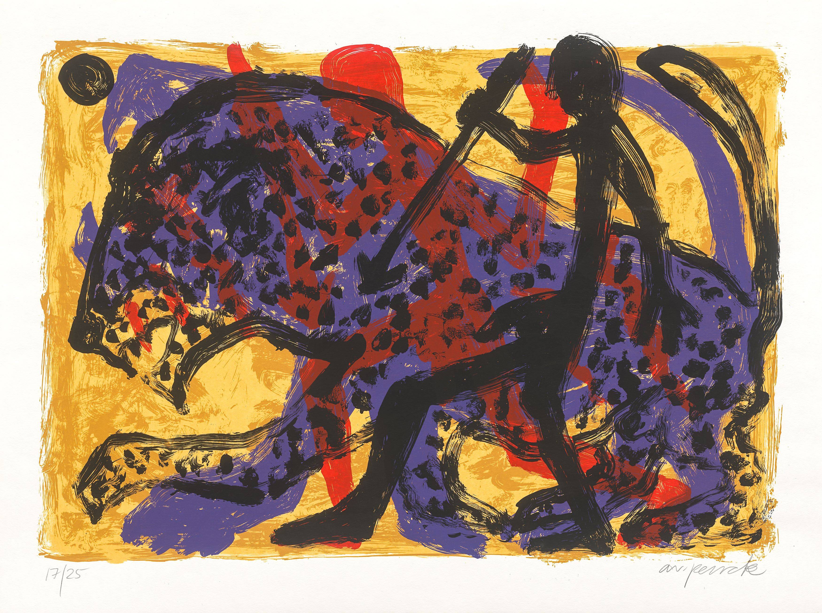 This picture shows the following artwork: A.R. Penck. From: ”Jäger”. 1994.