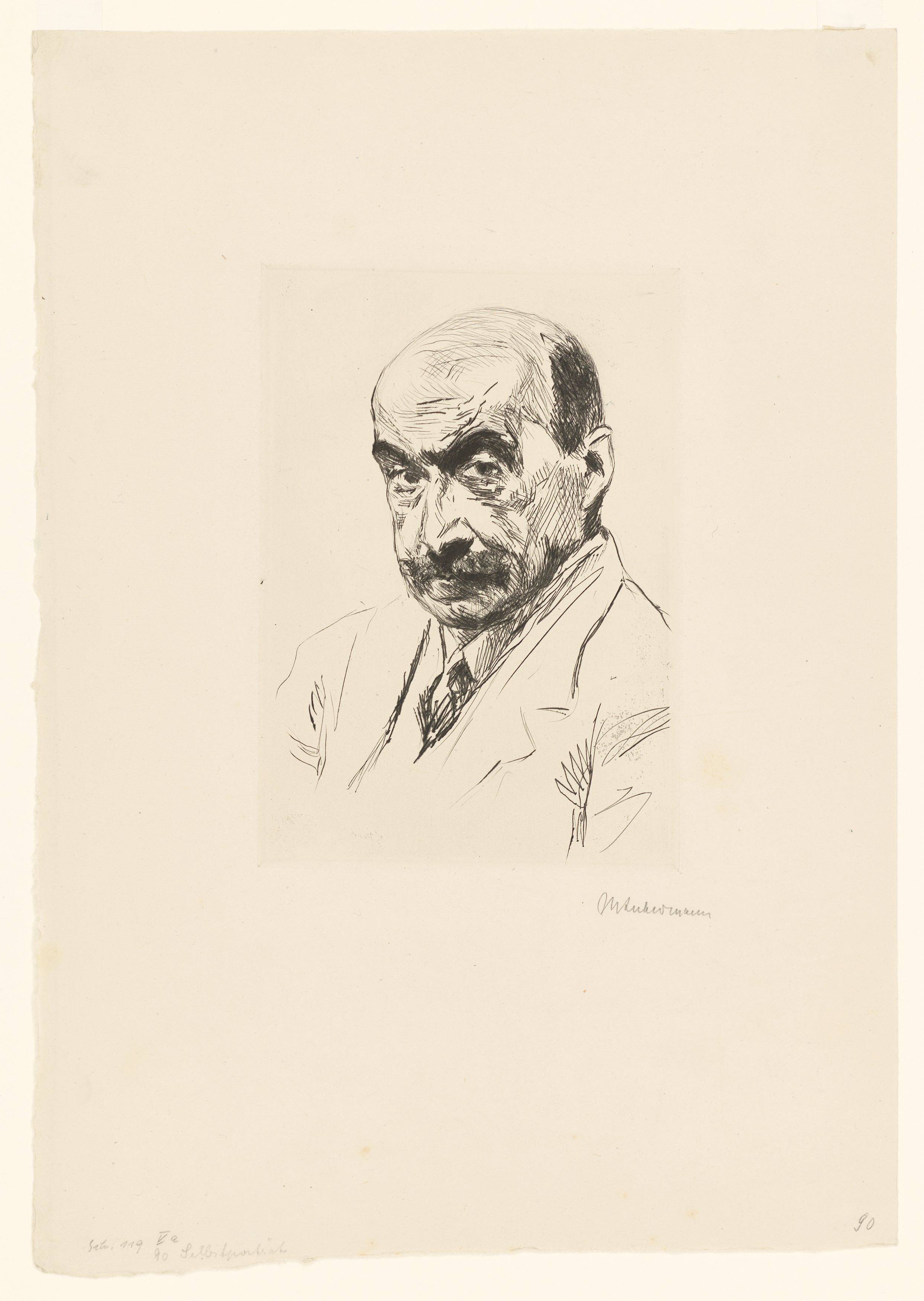 Auf diesem Bild ist das folgende Kunstwerk zu sehen: Max Liebermann. „Selbstportrait“. 1911.