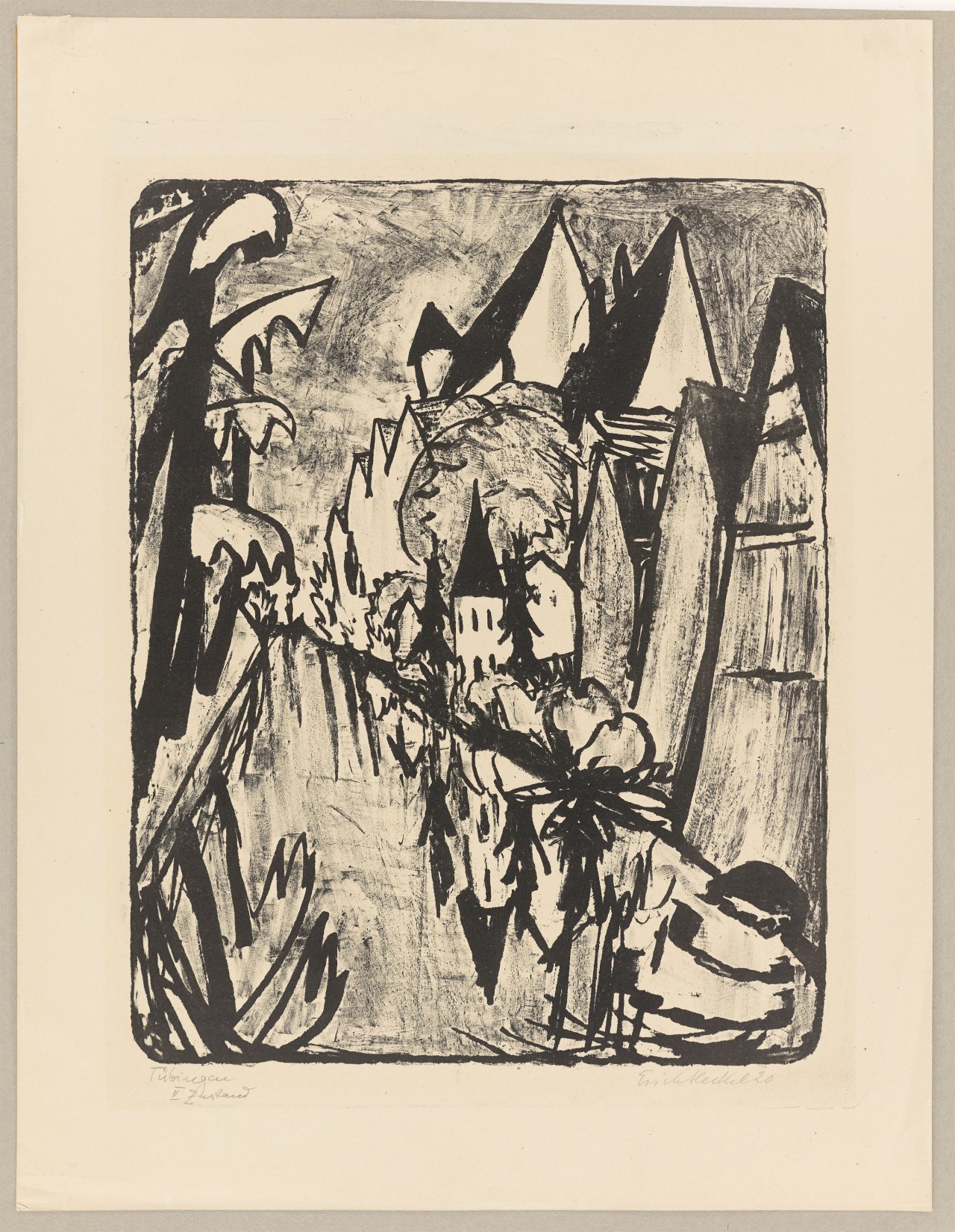 Auf diesem Bild ist das folgende Kunstwerk zu sehen: Erich Heckel. „Tübingen“. 1920.