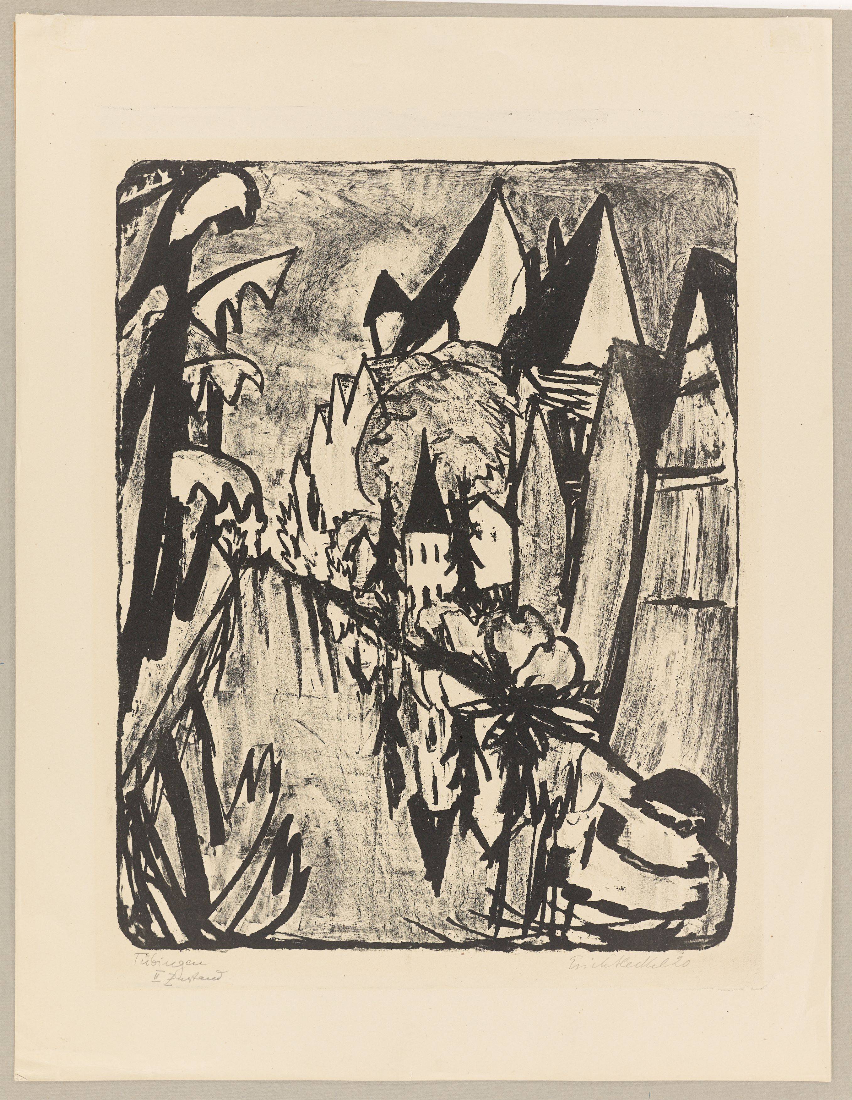 Auf diesem Bild ist das folgende Kunstwerk zu sehen: Erich Heckel. „Tübingen“. 1920.