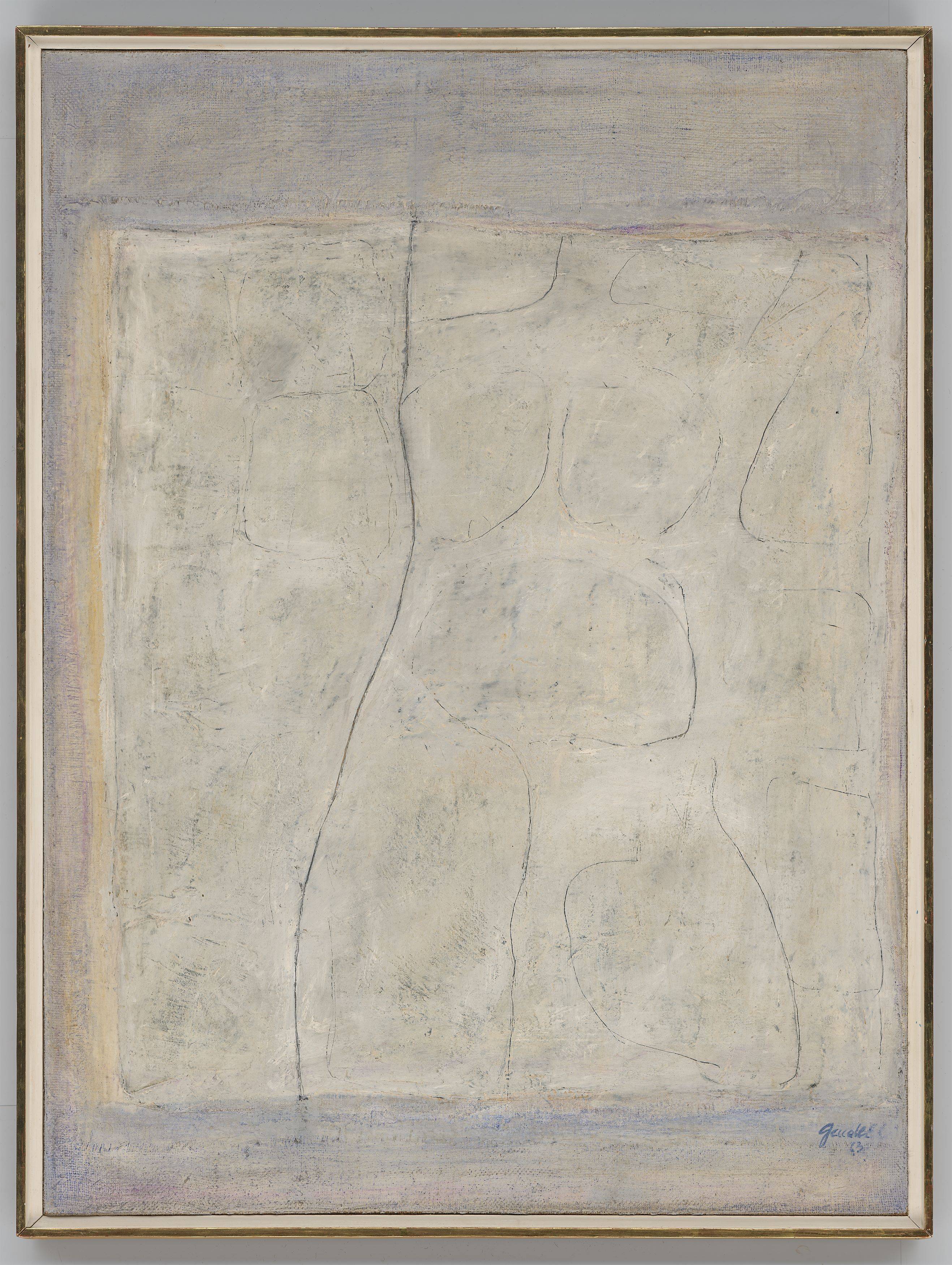 This picture shows the following artwork: Johannes Geccelli. ”Körper auf hellem Plan”. 1963.