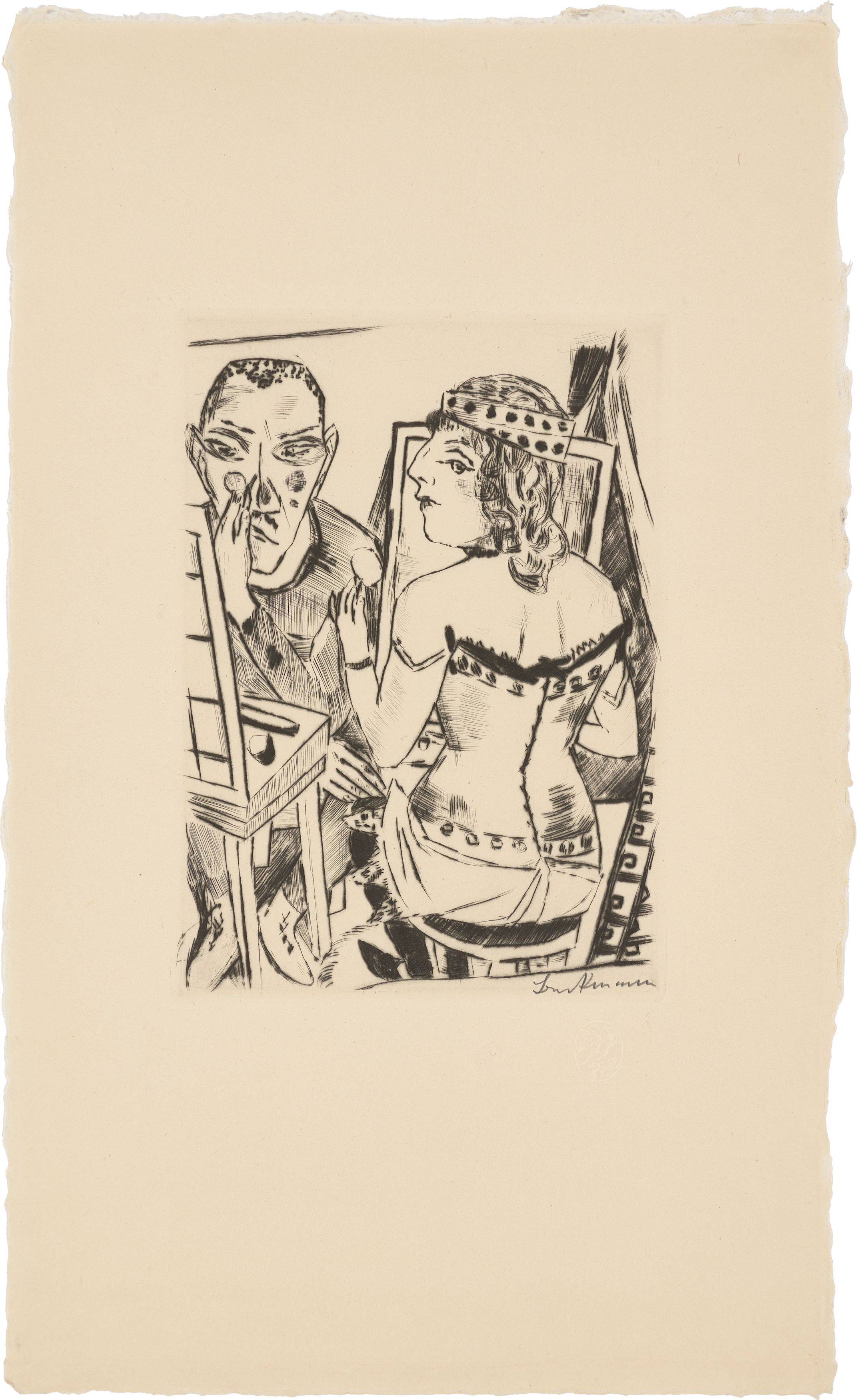 This picture shows the following artwork: Max Beckmann. ”Garderobe”. 1921.