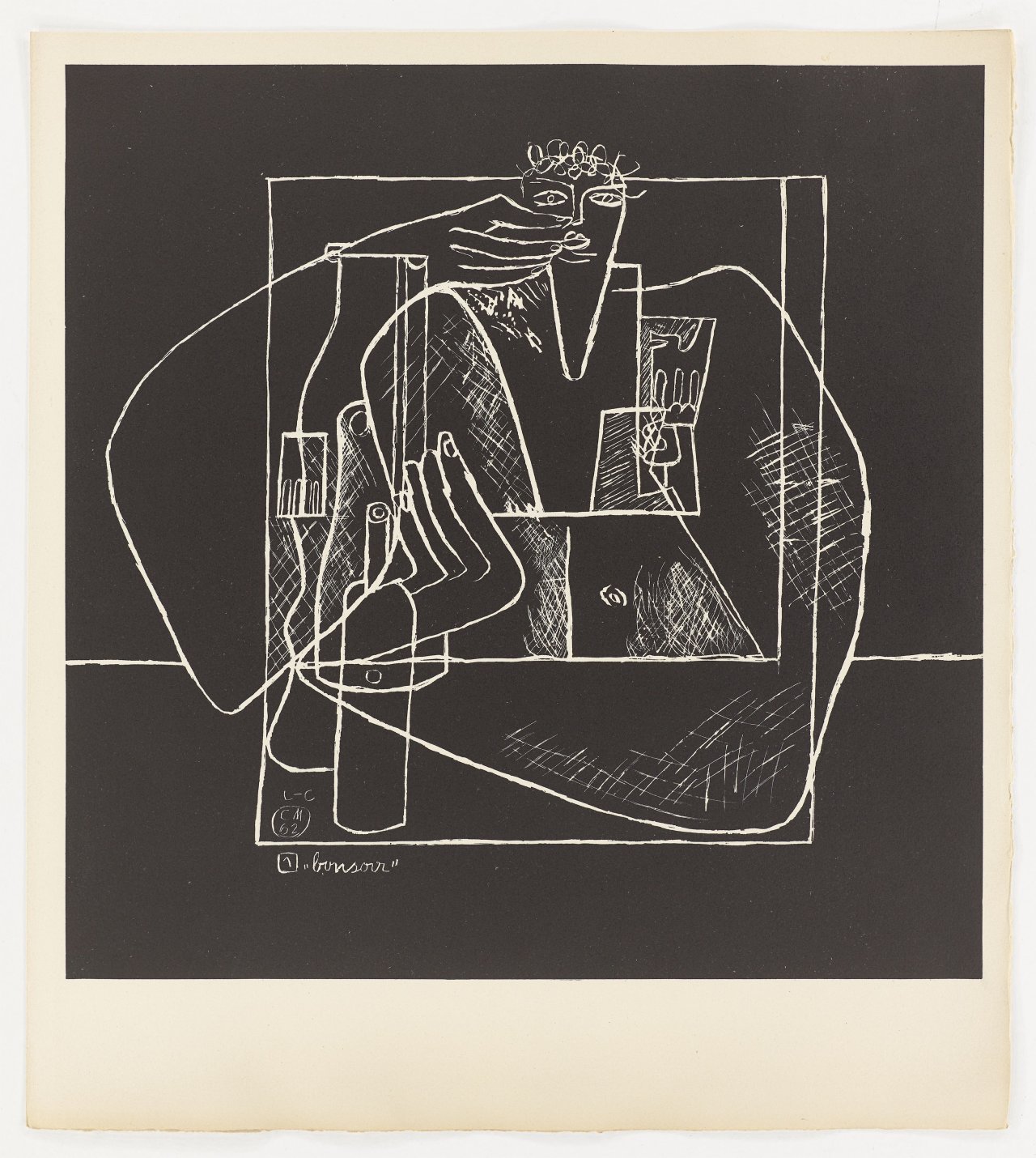 This picture shows the following artwork:  Le Corbusier. „La mer est toujours présente“. 1962.