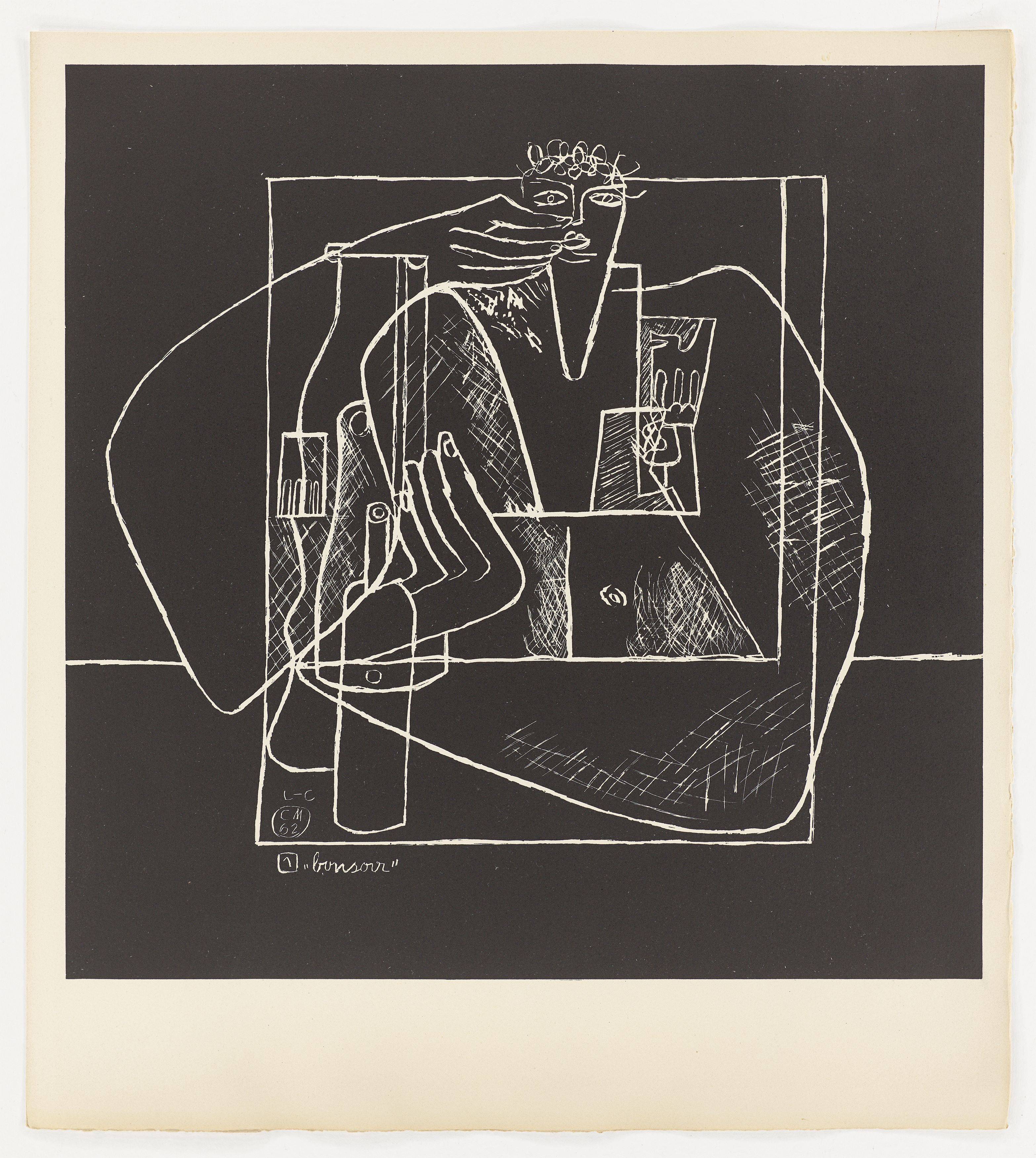 This picture shows the following artwork:  Le Corbusier. „La mer est toujours présente“. 1962.