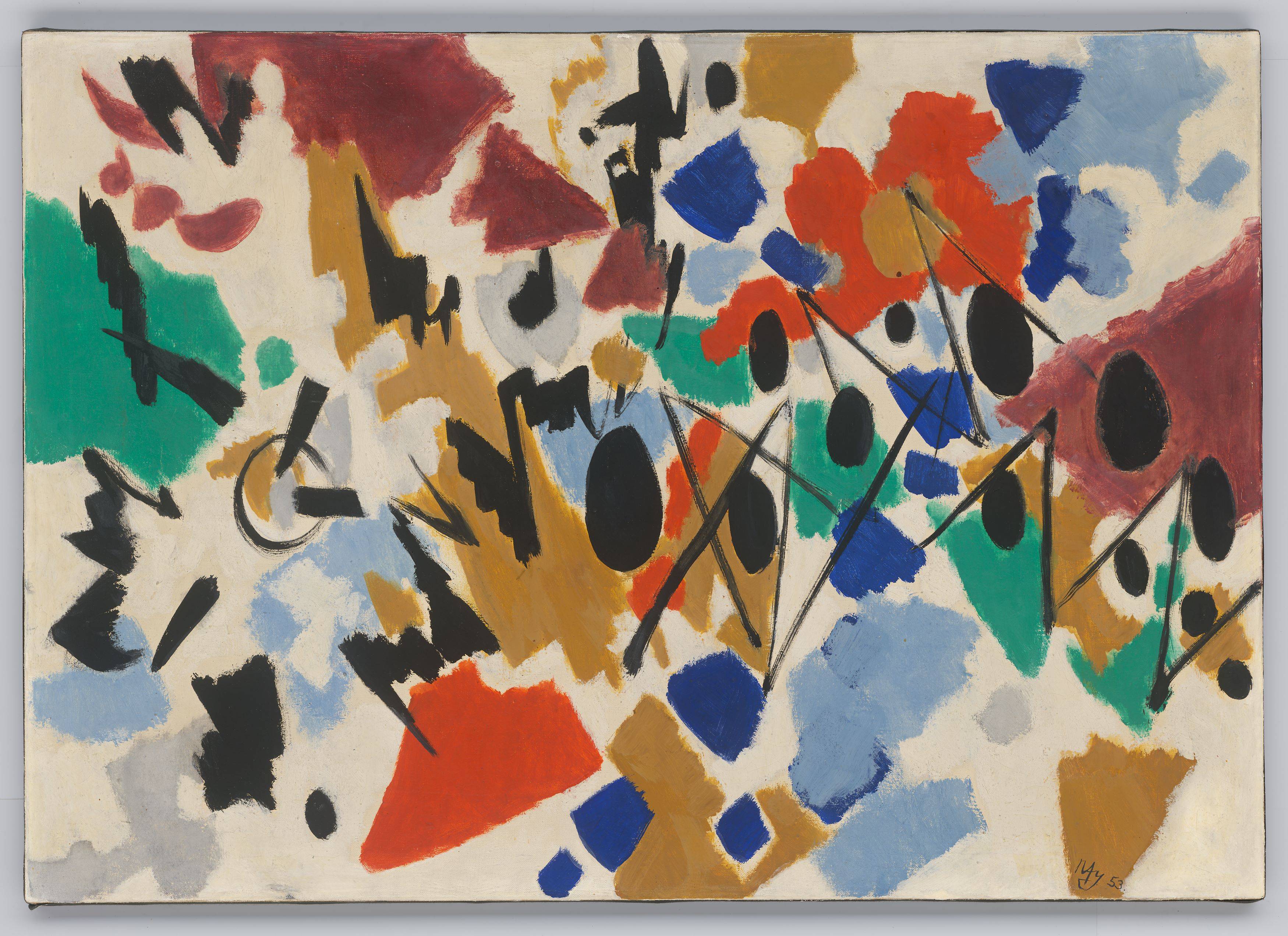 Auf diesem Bild ist das folgende Kunstwerk zu sehen: Ernst Wilhelm Nay. „Mutation“. 1953.