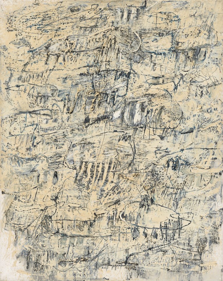 This picture shows the following artwork: Gerhard Hoehme. ”Orakel”. 1960.