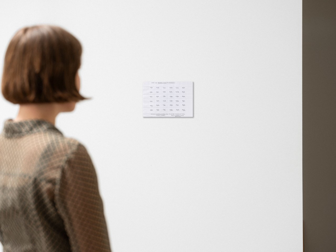 This picture shows the following artwork: Carl Andre. ”CHART FOR SIX-METAL FUGUE (FOR MENDELEEV)”. 1995.