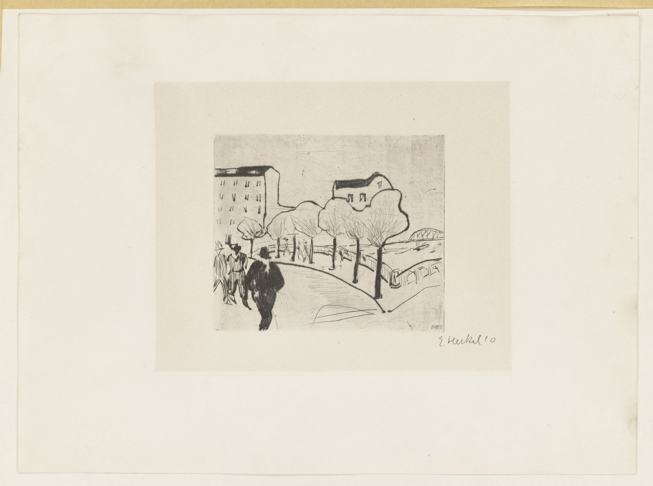 This picture shows the following artwork: Erich Heckel. ”Straße am Hafen”. 1910/11.