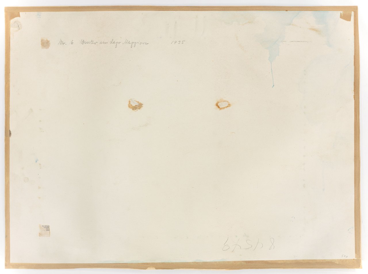 This picture shows the following artwork: Christian Rohlfs. Winter at Lake Maggiore. 1935.