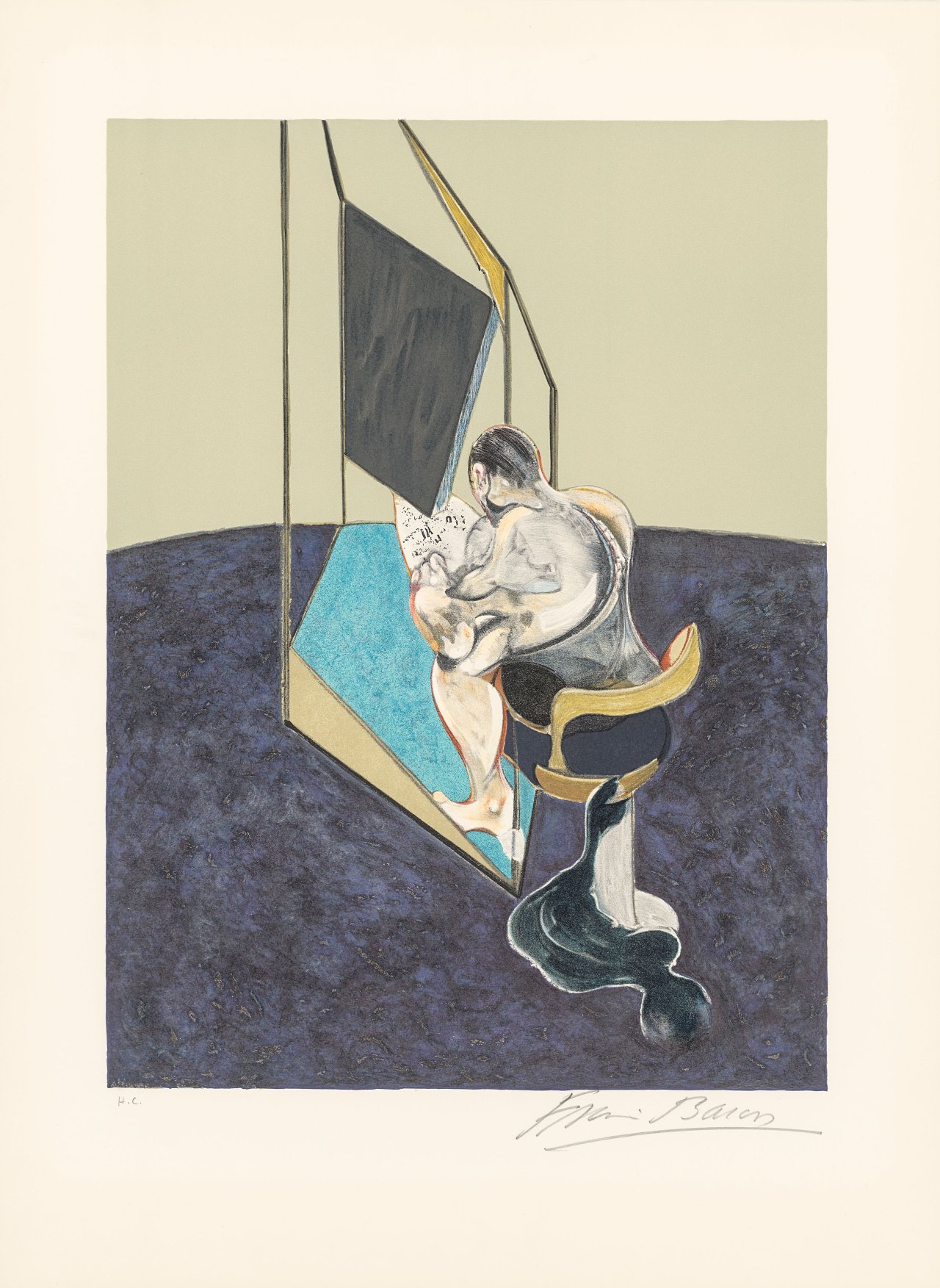 Auf diesem Bild ist das folgende Kunstwerk zu sehen: Francis Bacon. „Three studies of the male back“. 1987.