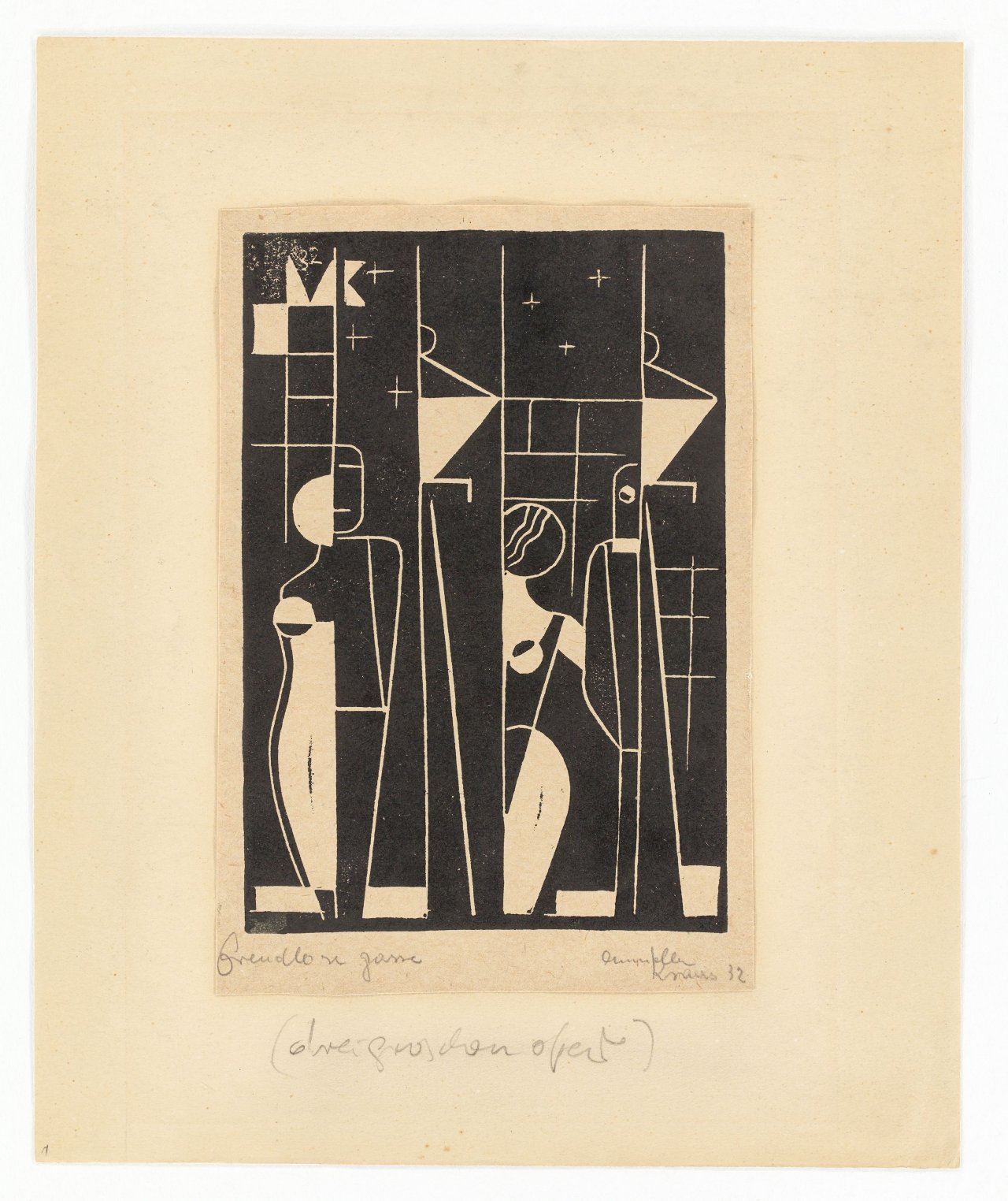 This picture shows the following artwork: Erich Müller-Kraus. ”Freudlose Gasse (Dreigroschenoper)”. 1932.