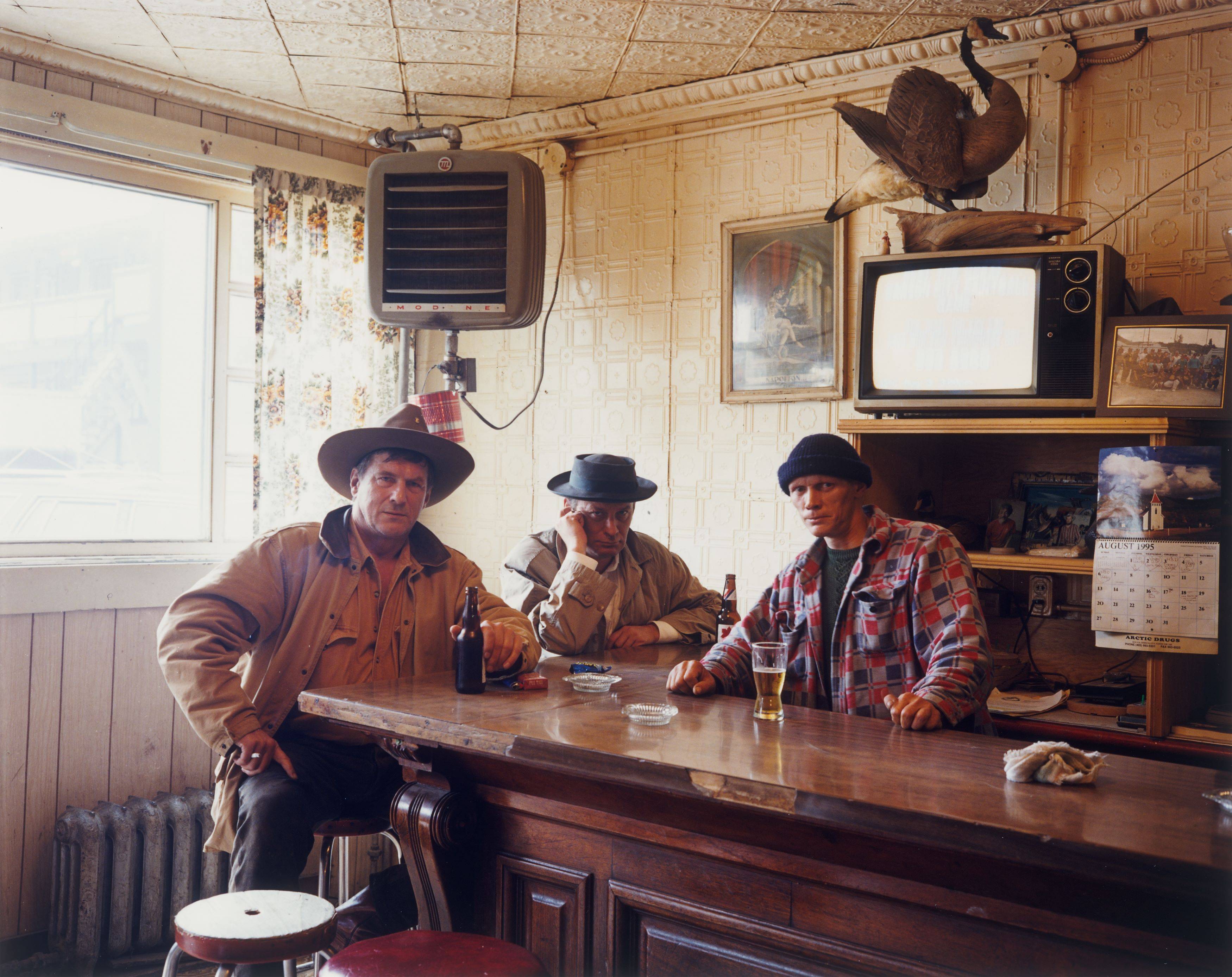 This picture shows the following artwork: Albrecht Fuchs. M.K. 9 Fotografien. Martin Kippenberger in Dawson City, August 1995.