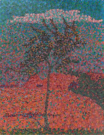 Herbstlicher Baum II (mit rosa Wolke)